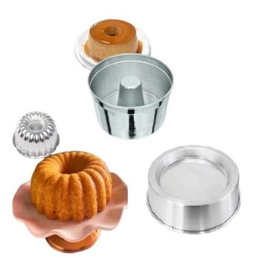Imagem de kit 3 Formas Redonda de Bolo Decorada, Torta Suíça, Redonda Ballerine 