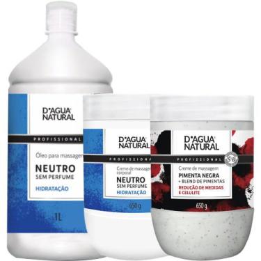 Imagem de Kit corporal massoterapia eletroterapia neutro pimenta negra - D'agua 