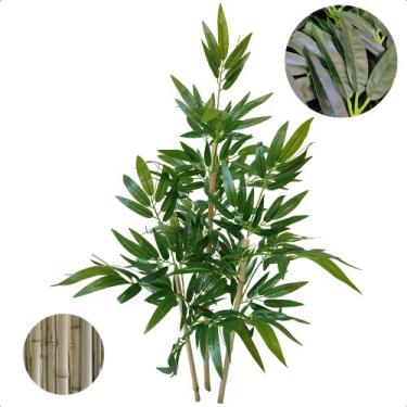 Imagem de Bambu Artificial da Sorte Mosso Grande Sem Vaso Decoração - Flor de Me