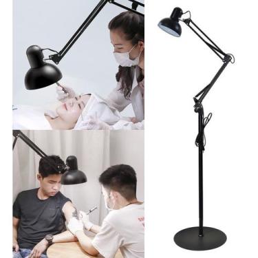 Imagem de Luminaria Abajur Chao Articulada Metal E27 Iluminaçao Mesa Sofa Quarto