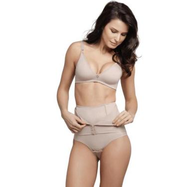 Imagem de Cinta Pos Cirurgica Modeladora Com Zíper Lucitex 0520, GG, Bege