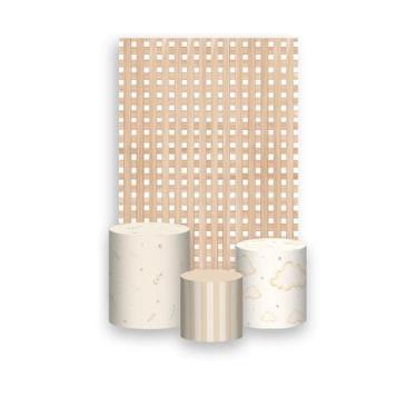 Imagem de Painel De Festa Vertical 1,50 x 2,20 + Trio De Capas Cilindro - Xadrez