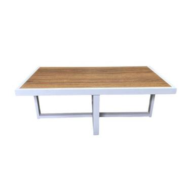 Imagem de Mesa de Centro Retangular Paris Industrial Branco com MDF - BELI HOUSE