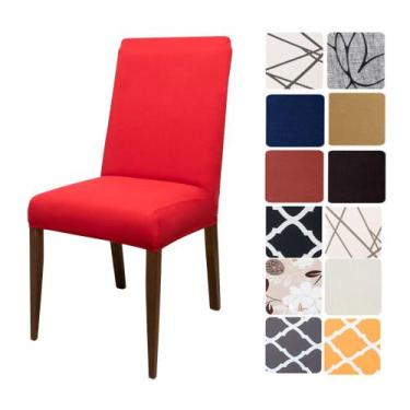 Imagem de Kit 6 Capas de Cadeira Sala de Jantar Premium - CDCS, Vermelho