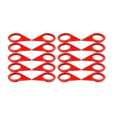 Imagem de Kit 20 Indicador Porca Solta Trava Roda Caminhão Vermelho 30mm - TOP-A