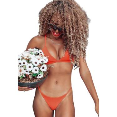 Imagem de Biquíni Feminino Aviador Canelado Com Bojo Calcinha Fio Dental, Tira l