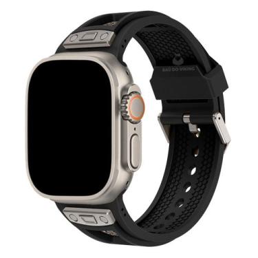 Imagem de Pulseira Silicone Robusta Web Compatível com Watch Ultra - Baú do Viki