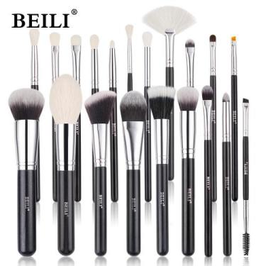 Imagem de Kit Pincéis De Maquiagem De Alta Qualidade BEILI  20 PÇS Cabelo De Cab