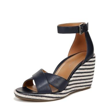 Imagem de Vionic Tênis feminino confortável Venus Marina com salto plataforma confortável que inclui palmilha ortopédica oculta tamanhos 34 a 44, Azul marino, 39