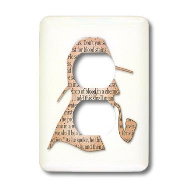 Imagem de 3dRose lsp_174275_6 Imagem do desenho engraçado da capa do interruptor de luz Sherlock Holmes