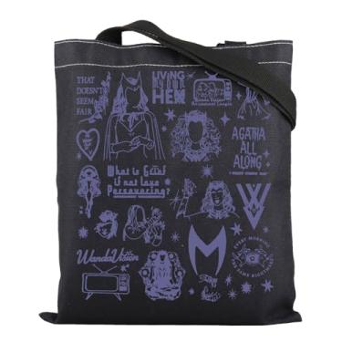 Imagem de ZJXHPO MCU Bolsa de ombro para fãs inspirada em bruxas, reutilizável, sacola de compras de supermercado, herói do filme, multiverso, loucura, presente, Bolsa Bl Witch, Medium