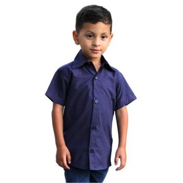 Imagem de Camisa social infantil manga curta para meninos do 1 ao 16 - Maximus, 