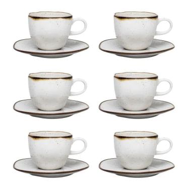 Imagem de Conjunto De Xícara De Chá Com Pires 06 Peças Ryo Maresia Oxford