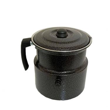 Imagem de Leiteira Fervedor De Leite Com Apito 2l Preta Craqueada