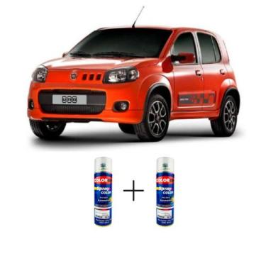 Imagem de Spray automotivo laranja nemo fiat + verniz spray 300ml - Sherwin Will