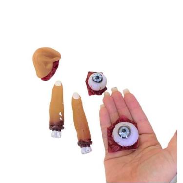 Imagem de kit Dedo Olho e Orelha de látex acessórios Pegadinha - Mor