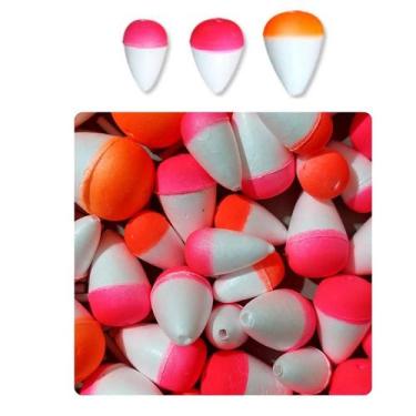 Imagem de Kit 30 Boinhas de Pesca tipo Lambari Multicoloridas 3 Tamanhos diferen