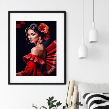 Imagem de Quadro Cigana Pombagira - 60x48 Cm 24x18cm - Quadros On-line, Madeira 