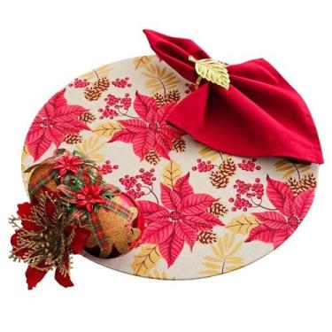 Imagem de Kit Natal: 4 Capas + Bases MDF + Guardanapos + Anéis Decorativos - Cri