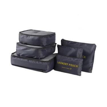 Imagem de Kit Com 6 Peças Organizador Necessaire De Mala Bolsa Para Viagem 1991 