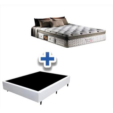 Imagem de Conjunto: box branco + colchão herval imperatore molas ensacadas casal