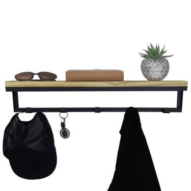 Imagem de Cabideiro Strassis Design SD-5004 Metal e Madeira Cor: Preto