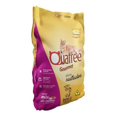 Imagem de Ração Quatree Gourmet Gato Castrado Adulto Mix De Carne 20kg
