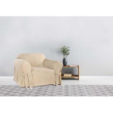 Imagem de Capa Protetora para Sofá de 1 lugar em Brim Sarja 100% Algodão Elegant