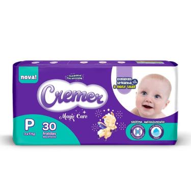 Imagem de Fralda Cremer Magic Care Tamanho P Pacote Jumbo 30 Unidades Descartáveis