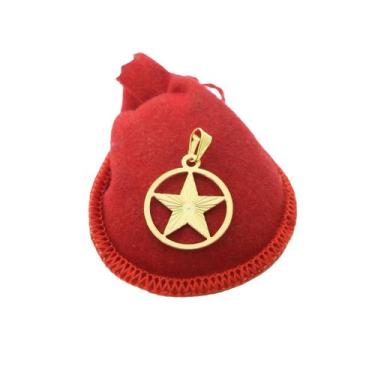 Imagem de Pingente Estrela 5 Pontas 25mm Folheada Ouro 18k Pi219 - WNBIJOUTERIAS