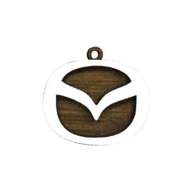 Imagem de Chaveiro 3d Marca Mazda 4cm Mdf Madeira Decorada - ATACADÃO DO ARTESAN