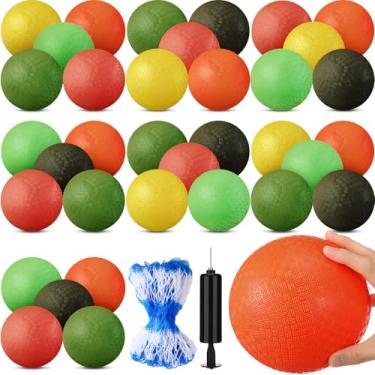 Imagem de Foilswirl 24 bolas coloridas para playground de 15 cm, bolas infláveis de kickball para crianças e adultos em jogos de bola, academia, exercícios de ioga, material de festa escolar