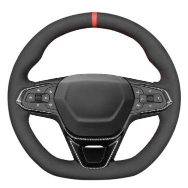 Imagem de MEWANT Capa protetora de volante de carro costurada à mão para Chevrolet (Chevy) Trailblazer (RS) 2021-2024 / Trax (RS) 2024-2025 Acessórios de volante