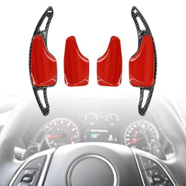 Imagem de Acessórios internos Extensões DGS para volante compatíveis com Chevrolet Camaro 2016-2022, Chevy C7 Corvette 2015-2019