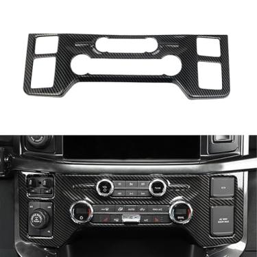 Imagem de Keptrim Para 2021 2022 2023 Ford F-150 ABS Fibra de Carbono Ar Condicionado Acabamento do Painel de Saída de Ventilação, 1 peça