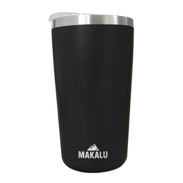 Imagem de Copo Térmico Aço Inox 420ML Preto p/ Água Cerveja Café - Quente e Frio - Unica Unico