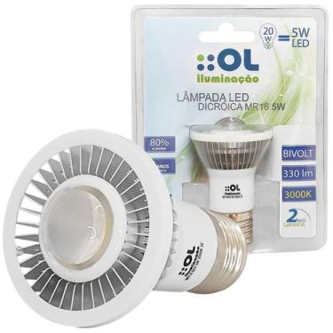 Imagem de Lâmpada Dicroica Super Led 5W Bivolt E27 Branco Quente, 110V/220V
