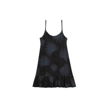 Imagem de Vestido Viscose Texturizada Estampada Marialicia Ref. 183660, Preto, G