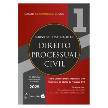 Imagem de Curso Sistematizado De Direito Processual Civil - Vol.1 - 15ª Edição 2025