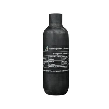 Imagem de TUXING Tanque de ar PCP 4500Psi 0.3L 18Cu em 300cc Fibra de Carbono Fosco Tanque HPA Fosco, Cilindro de Gás, Paintball Caça para Arma de Rifle de Ar PCP Daystate e Rosca FX M18 * 1,5