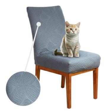 Imagem de Kit 2 Capa para Cadeira Mesa Jantar Matelada Cinza Exclusivo - Charme 