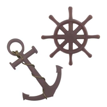Imagem de Kit Âncora e Timão Decoração Piscina Praia Marina Restaurante Beira Mar Polietileno