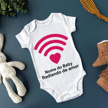 Imagem de Body Personalizado Bebê Radiando de Amor - ds, P (0 a 4 Meses)