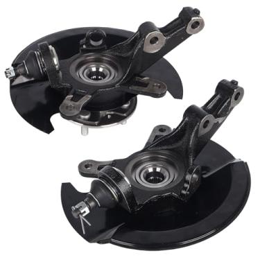 Imagem de Autoround Conjunto de junta de direção dianteira e cubo de rolamento de roda compatível com Honda Civic 2003-2005 1,7L L4, ambos os lados do motorista do passageiro, substituição # 698-495 698-494