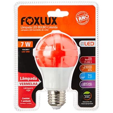 Imagem de Foxlux Lâmpada LED Bulbo 7W Vermelha Bivolt - Efeito Decorativo
