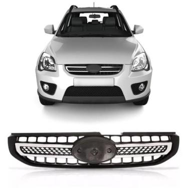 Imagem de Grade radiador sportage 2009 2010 2011 com friso cromado (modelo europ