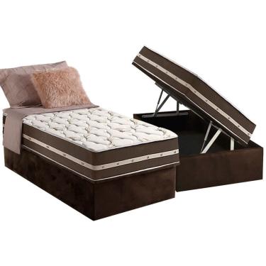 Imagem de Cama Box Baú Solteiro: Colchão Molas MasterPocket Ensacadas D Angelis Anjos Superlastic...