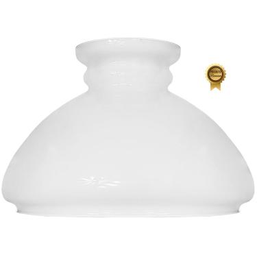 Imagem de Cupula de Vidro Liso Leitoso 26,5 Para Lustre e Candelabro