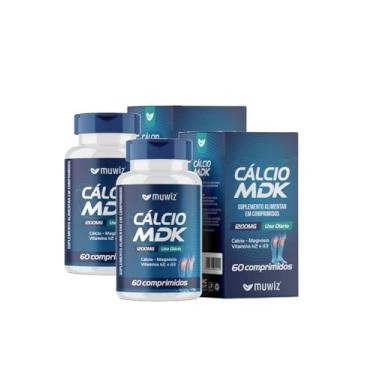 Imagem de Cálcio Mdk 60 Comprimidos Cálcio + Magnésio + Vitamina K2 e D3 1200mg - 2 Unidades
