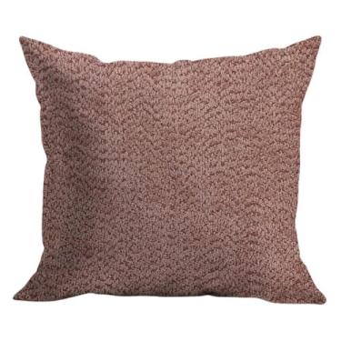 Imagem de Capa de Almofada em Microfibra 43cm x 43cm Linho em Relevo - Rio Home Rosa